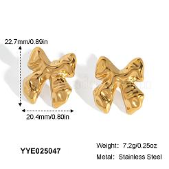 Stainless Steel Hammered Textured Stud Earrings&nbsp;GJ5833-2