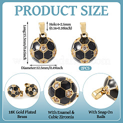Sports Brass Micro Pave Clear Cubic Zirconia Pendants&nbsp;KK-TA0008-67
