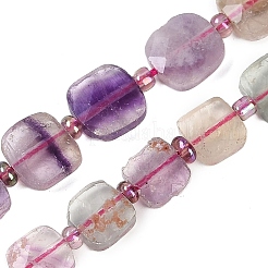 Natural Colorful Fluorite Beads Strands&nbsp;G-G182-G01-02