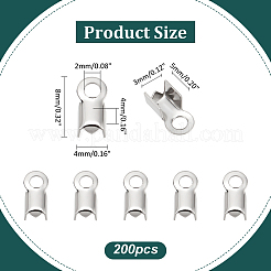 304 Stainless Steel Folding Crimp Ends&nbsp;STAS-PH0018-22P