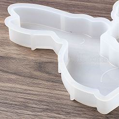 イースターシリコーン金型  レジンキャスティングコースター金型  UVレジン用  エポキシ樹脂工芸品作り  心を持つウサギ  ホワイト  155x160x22mm  内径：60mm&nbsp;SIL-V003-002B