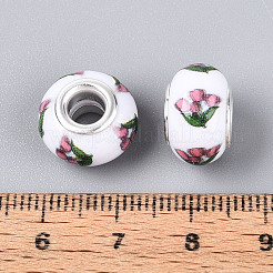 Opaque Resin European Beads&nbsp;RPDL-T004-01G