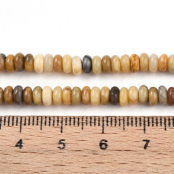 天然石イエローオパールビーズ連売り  ロンデル  4~4.5x2~2.5mm  穴：0.7mm  約151~152個/連  15.16~15.35''（38.5~39センチメートル）&nbsp;G-T140-75D