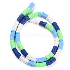 Fixed 4 Color Handmade Polymer Clay Bead Strands&nbsp;CLAY-S096-029G