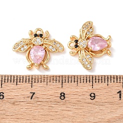 Brass Micro Pave Cubic Zirconia Pendants&nbsp;KK-A284-16G-04