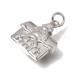 Brass Pendants&nbsp;KK-CBAEEA8-18P