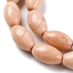 Natural White Jade Dyed Beads Strands&nbsp;G-H040-C01-01