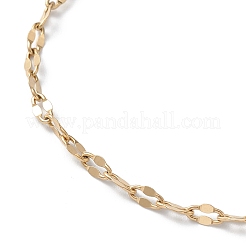 Ion Plating(IP) 304 Stainless Steel Dapped Link Chain Bracelets for Men Women&nbsp;STAS-B039-06G