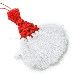 Handmade Macrame Cotton Santa Claus Pendant Decoration&nbsp;HJEW-JM02710