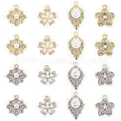 32Pcs 8 Styles Alloy Rhinestone Pendants&nbsp;FIND-TA0006-35