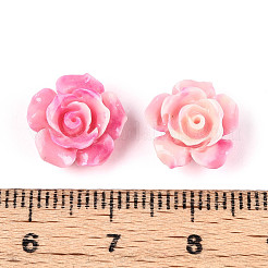 合成サンゴビーズ  染め  花  カメリア  12x12x7mm  穴：1mm&nbsp;CORA-S026-21B-03