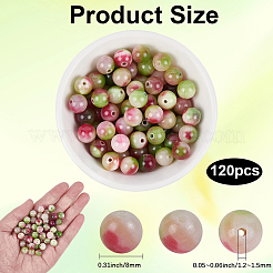 120Pcs Natural Persian Jade Beads Strands&nbsp;G-PA0001-35