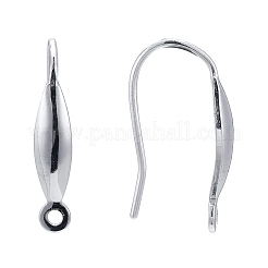 925スターリングシルバーピアスフック  銀  15.5~16.5x9x3.3mm  穴：1.2mm  20ゲージ  ピン：0.8mm&nbsp;STER-E062-03S