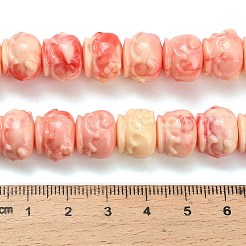 Synthetic Coral Dyed Carved Beads&nbsp;BSHE-H114-03A
