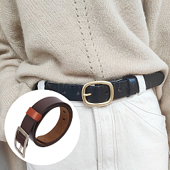 2Sets 2 Colors PU Leather Waist Belt Keeper Rings&nbsp;FIND-GF0009-20B