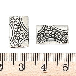 チベット風合金ビーズ  長方形  カドミウムフリー＆鉛フリー  アンティークシルバー  15.5x9x3.5mm  穴：1.6mm  約520個/1000g&nbsp;TIBEB-L008-05AS