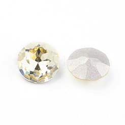 Pointed Back & Back Plated Glass Rhinestone Cabochons&nbsp;RGLA-J012-8mm-213