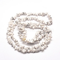 合成白ワイライトチップビーズ連売り  染め  5~8x5~8mm  穴：1mm  約31.5インチ&nbsp;G-M205-53