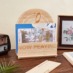 Wood Record Display Stands&nbsp;ODIS-WH0074-04