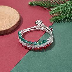 Glass Beaded Multi-strand Bracelet&nbsp;BJEW-TA00102