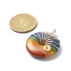 Chakra Gemstone Copper Wire Wrapped Pendants&nbsp;PALLOY-TA00049