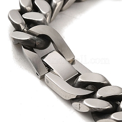 304 Stainless Steel Cuban Link Chain Bracelets for Women Men&nbsp;BJEW-Q341-15B-AS
