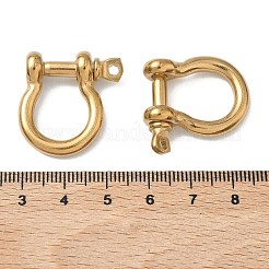 バッグチェーンストラップ用304ステンレススチールリングクリップバックル  バッグチェーンショートクラスプ  壊れたチェーン リンク修理コネクタ  イオンプレーティング（ip）  ゴールドカラー  26x25x4~8.5mm  穴：2.3mm  内径：16x13mm&nbsp;STAS-C165-02B-G