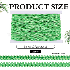 2Bags Polyester Lace Trim&nbsp;OCOR-ME0001-84E
