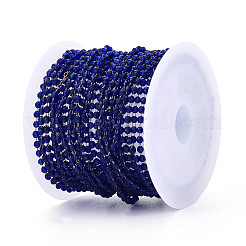 Handmade 304 Stainless Steel Faceted Round Link Chains&nbsp;CHS-N008-06G-01