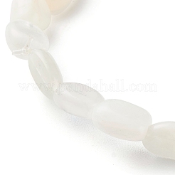 Natural Rainbow Moonstone Nuggets Beads Stretch Bracelet for Her&nbsp;BJEW-JB06951-09