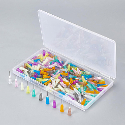 160個 10スタイル プラスチック流体精密鈍針ディスペンスチップ  ステンレススチールピンと  ミックスカラー  16個/スタイル&nbsp;TOOL-BC0001-15