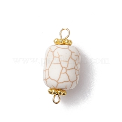 Synthetic Turquoise Column Links Connector Charms&nbsp;PALLOY-JF04287-02