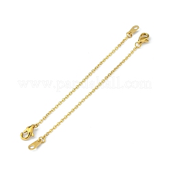 ステンレスアジャスターチェーン  カニカンとカーブチェーン付き  ゴールドカラー  85x1mm&nbsp;FIND-FWH0077-03C-02