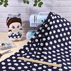 2 Yards Polka Dot Pattern Cotton Fabric&nbsp;DIY-FG0009-96