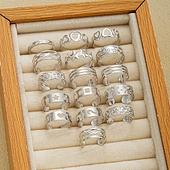 16Pcs 16 Styles Heart Star Alloy Cuff Toe Ring Sets&nbsp;FS-WG5F0D5-01