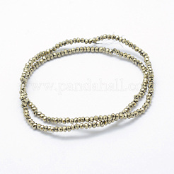電気メッキガラスビーズセット  フルメッキ  多面カット  ロンデル  アンティークブロンズメッキ  2.5x1.5mm  穴：0.5mm  約158~163個/連  28~29cm&nbsp;X-EGLA-J144-FP-A04