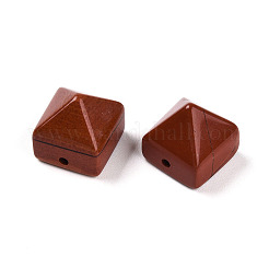 天然石レッドジャスパービーズ  ピラミッド  9~10.5x10~10.5x10~10.5mm  穴：1.2~1.4mm&nbsp;G-N345-02A-06
