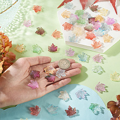 90Pcs 9 Colors Baking Paint Transparent Glass Pendants&nbsp;DGLA-TA0001-61