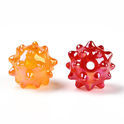 AB Plating Opaque Acrylic Beads&nbsp;JACR-T003-02