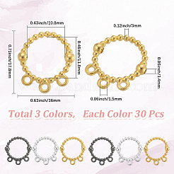 90Pcs 3 Styles Alloy Bead Frame&nbsp;FIND-SC0017-84