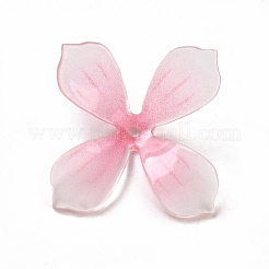 アクリルビーズキャップ  熱収縮ピース付き  花  16.5x16x5mm  穴：1.5mm&nbsp;SACR-E002-03
