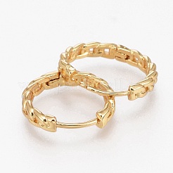 Brass Huggie Hoop Earrings&nbsp;EJEW-L231-34G
