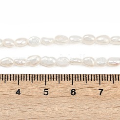天然養殖淡水パールビーズ連売り  研磨両側  グレード4 A  貝殻色  3~4mm  穴：0.7mm  約74~77個/連  13.86~13.98''（35.2~35.5センチメートル）&nbsp;PEAR-P064-20E-03A