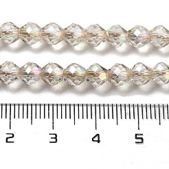 電気メッキガラスビーズセット  多面カット  双円錐形  古いレース  5.5~6x5mm  穴：1.2mm  約78~79個/連  15.35~15.55''（39~39.5センチメートル）&nbsp;GLAA-A014-02H
