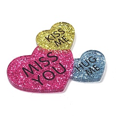 Valentine's Day Printed Opaque Acrylic Pendants&nbsp;FIND-D283-11C