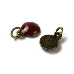 Brass Ename Charms&nbsp;KK-H487-22AB-04
