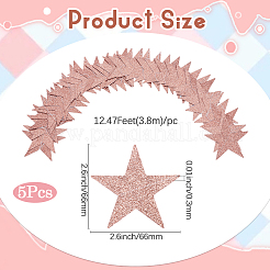 5Pcs Star Paper Flag Banners&nbsp;DIY-SP0003-82A