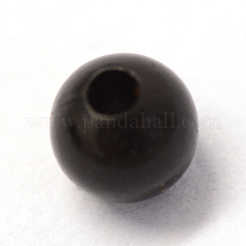 不透明なアクリルビーズ  ラウンド  ブラック  3x2.5mm  穴：1.2mm  約39500個/500g&nbsp;MACR-S802-3mm-QZ30