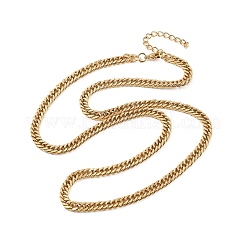 6MM 304 Stainless Steel Cuban Link Chain Necklaces for Women&nbsp;NJEW-B131-04G