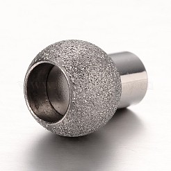 変色しにくい質感のある304ステンレススチールのコラムマグネット留め具と接着端  ステンレス鋼色  20x12mm  穴：6mm&nbsp;STAS-I045-11P